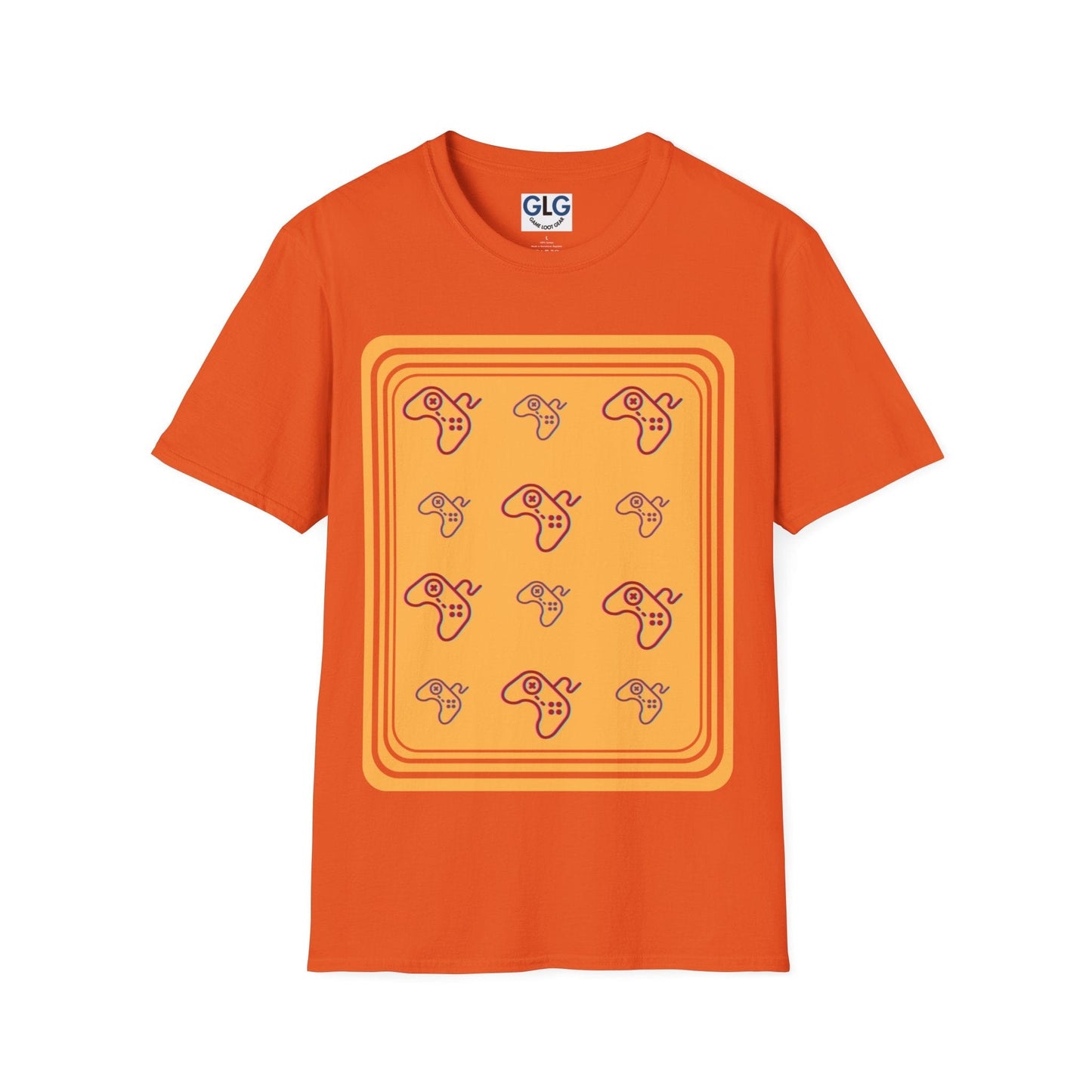 Orange gamepad pattern T-Shirt