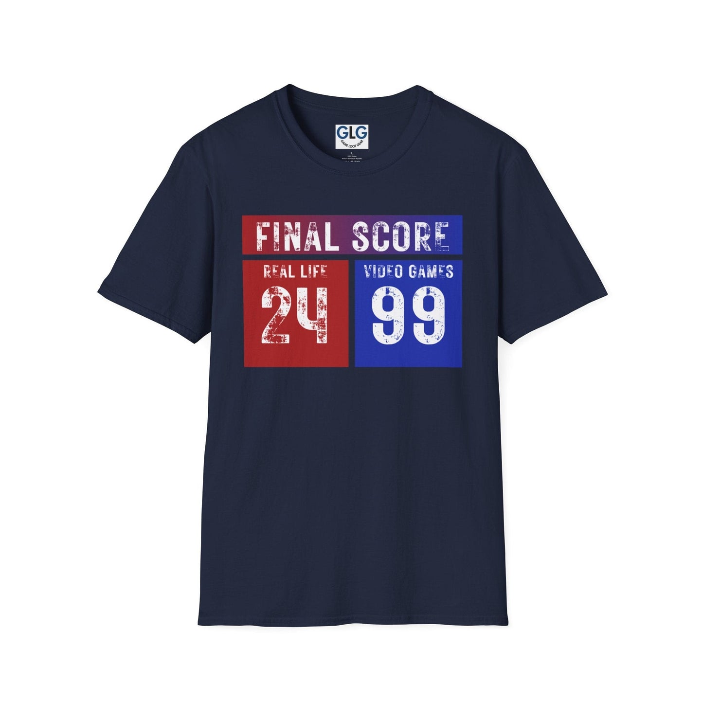 FINAL SCORE Real Life Vs Video Games T-shirt