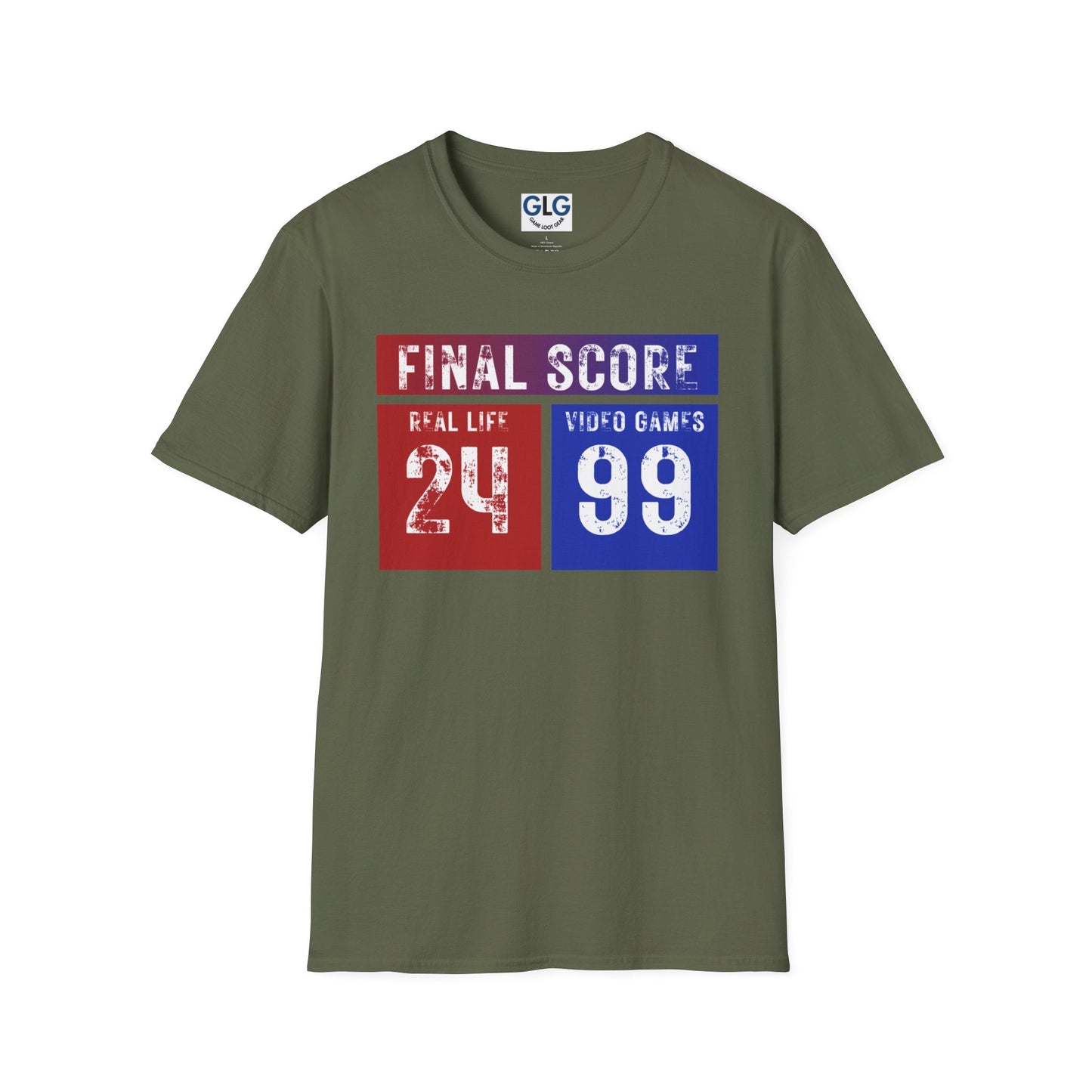 FINAL SCORE Real Life Vs Video Games T-shirt