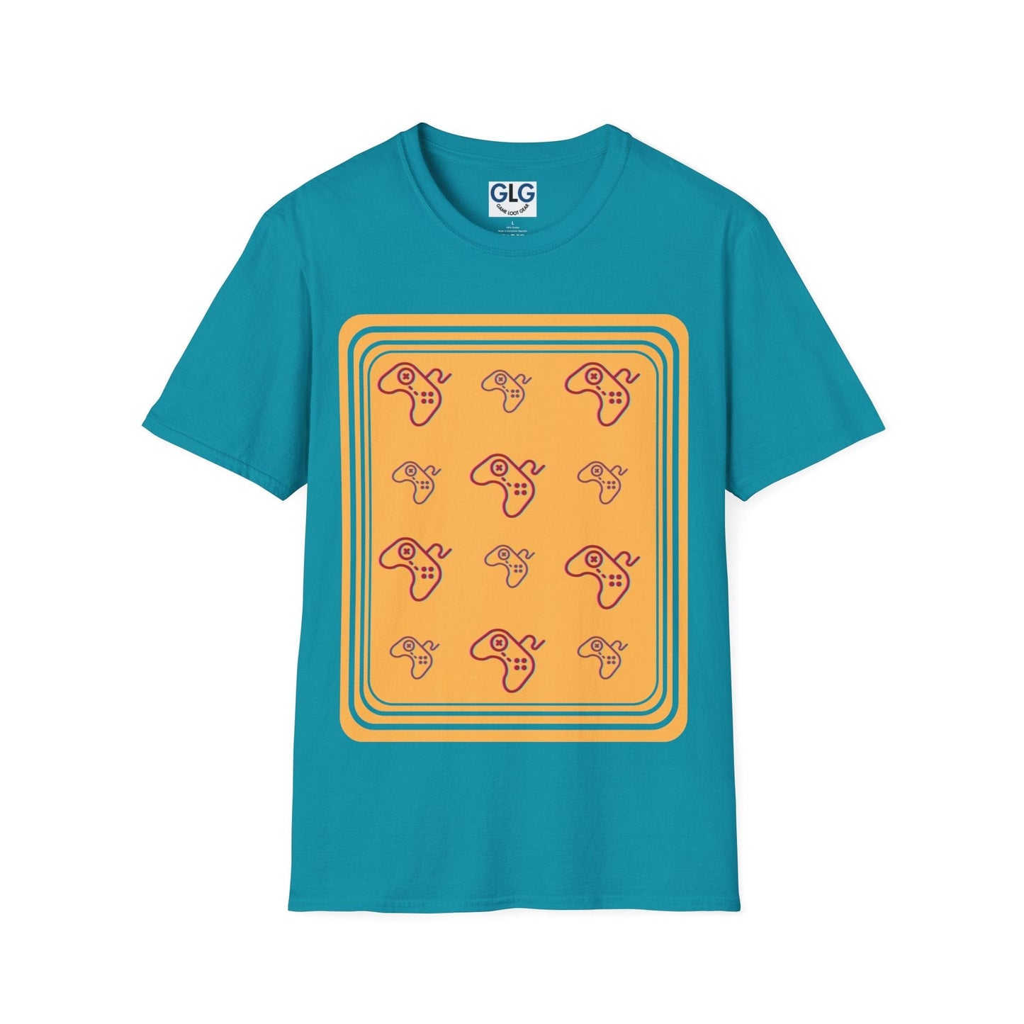 Orange gamepad pattern T-Shirt